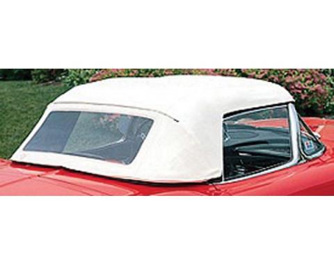 Corvette Convertible Top, Black, Sewn, 1956-1958
