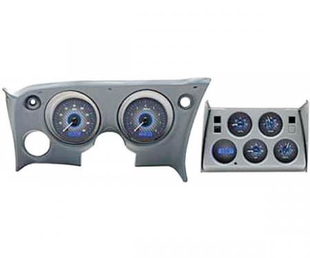 Corvette C3 VHX Series Digital Dash With Carbon Fiber StyleFace And Blue Display, 1968-1977