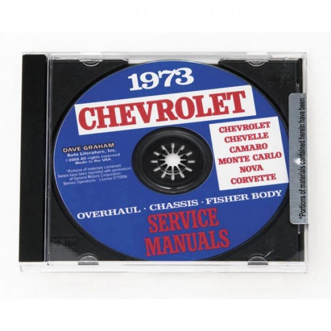 Corvette Service Manual On CD, 1973