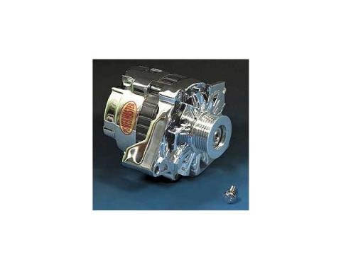 Corvette Alternator, 140 Amp, Chrome, Power Master, 1986-1991