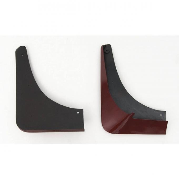 Corvette Splash Guards, Body Contoured, Rear, Crystal Red Metallic, Altec, 2008-2013