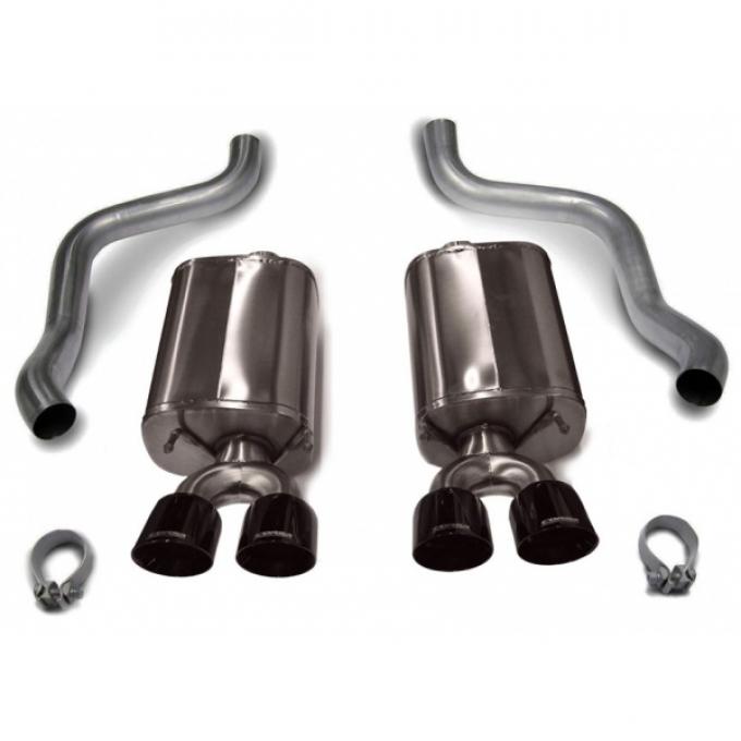 Corvette CORSA Sport Exhaust System With Pro-Series 3-1/2" Black Diamond Quad Tips, 2009-2013