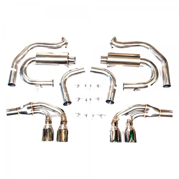 Corvette Exhaust System, Performance, Stainless Steel With Quad Oval