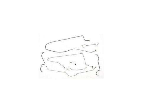 Corvette Brake Line Kit, Without Power Brakes, Steel, 1969