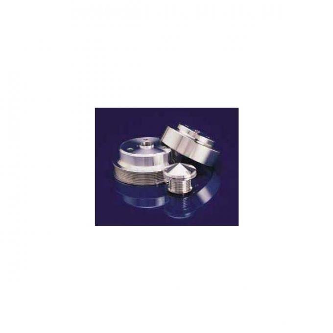 Corvette March Performance Power & AMP Polished Aluminum Pulley System, 1988-1991