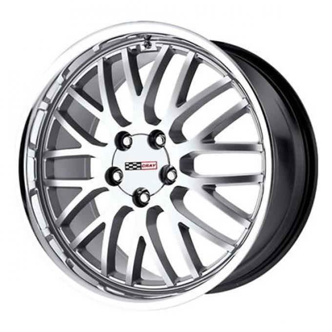 Corvette Cray Manta 20x10.5 Hyper Silver With Mirror Cut Lip, 1-Piece Wheel, 1997-2013