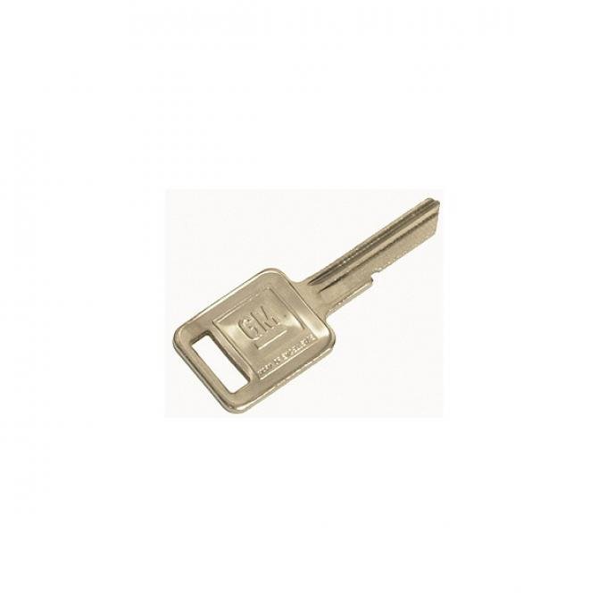 Corvette Ignition Key Blank, Coded C, Square, 1968, 1972, 1976, 1980
