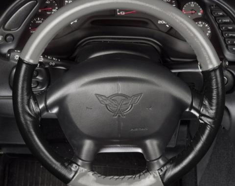 Corvette Steering Wheel Cover, Wheelskins, Euro-Style, Two Color, 1986-1989