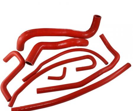 Corvette Radiator Hose Kit, Silicone, Red, 1997-2004