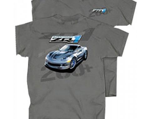 Corvette T-Shirt, ZR1 Supercharged, Charcoal