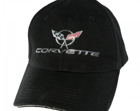 Corvette Liquid Metal Cap, With C5 Logo, Black