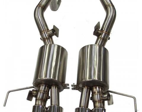 Corvette 3" Fusion Stainless Exhaust, Oval Quad Tips, B&B, 2014-2017