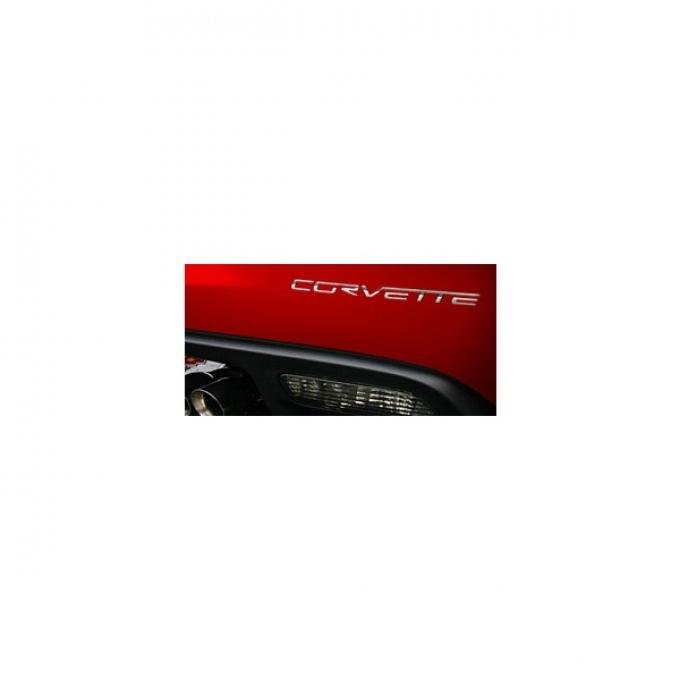 Corvette Rear Bumper Letter Set, Polished Stainless Steel, 2005-2013