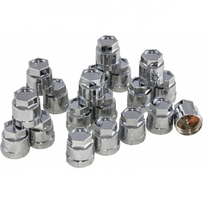 Premier Quality Products, Lug Nut Cap Set, Plastic, Factory Style, Chrome| E-38041 Corvette 1984-1996