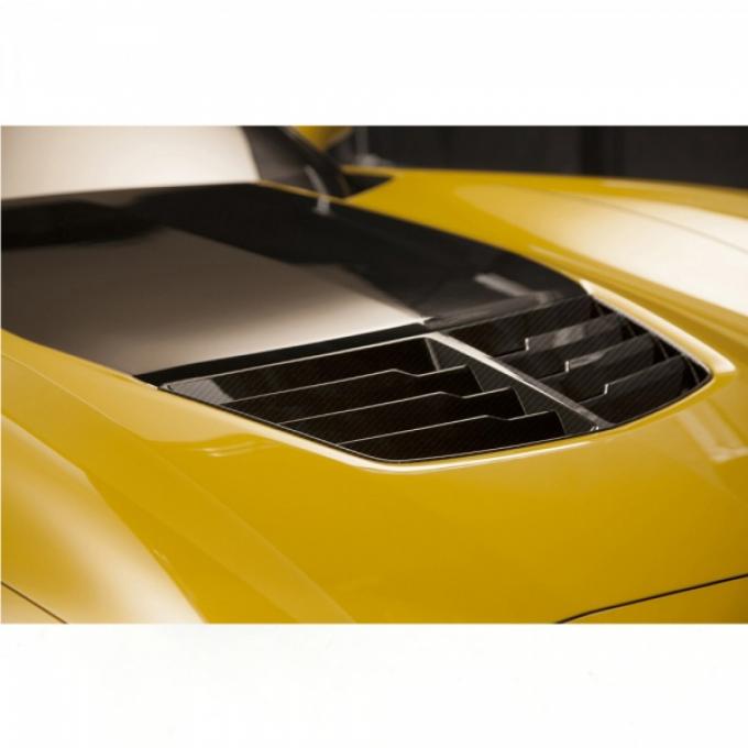 Corvette Hydro Carbon Fiber Z06 Style Hood Heat Extractor, 2015-2017