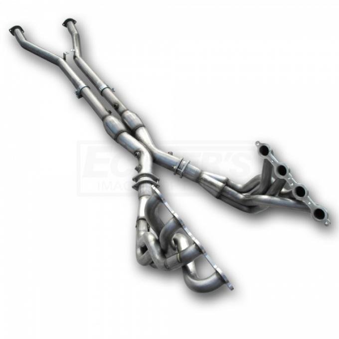 Corvette American Racing Headers 2 inch x 3 inch Full Length Headers With 3 inch X-Pipe & 3 inch Cats, Off Road Use Only, 2001-2004