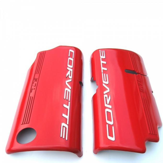 Corvette Body Color Fuel Rail Cover Kit W/Chrome Letters, Smooth, 1997-1998
