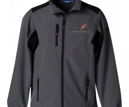 Corvette C7 Jacket, Men's Reebok Softshell Grey