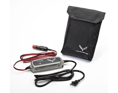 Corvette Battery Protection, Battery Tender, 110V, C7 Logo, 2014-2017