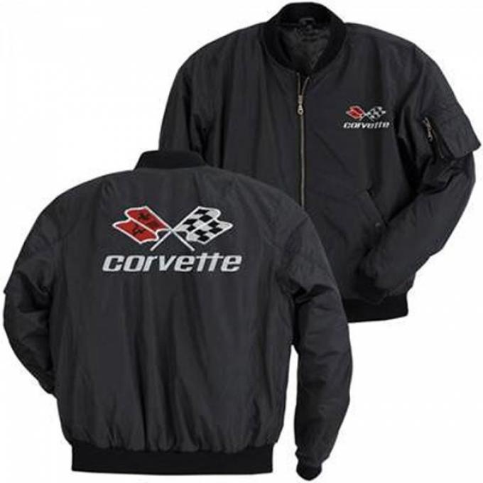 Corvette Jacket, Aviator, Black, With C3 Logo