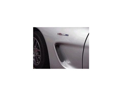 Corvette Side Fender Styling Screens, Stainless Steel, 1997-2004