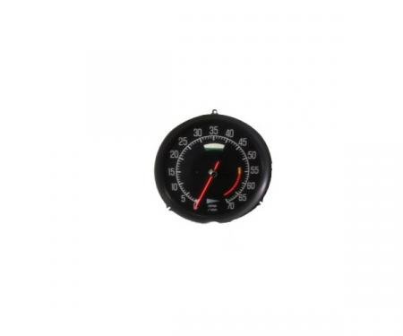 Corvette Tachometer, L82 5600 Red Line, With A/C, 1975-1977