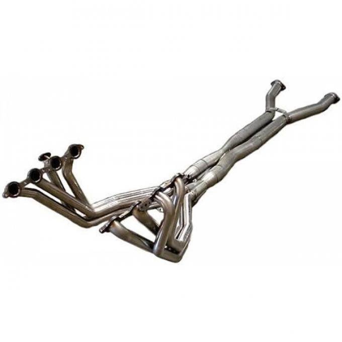 Corvette C5 LG Motorsports Street Series Long Tube Headers With Catalytic Converters, 1997-2004