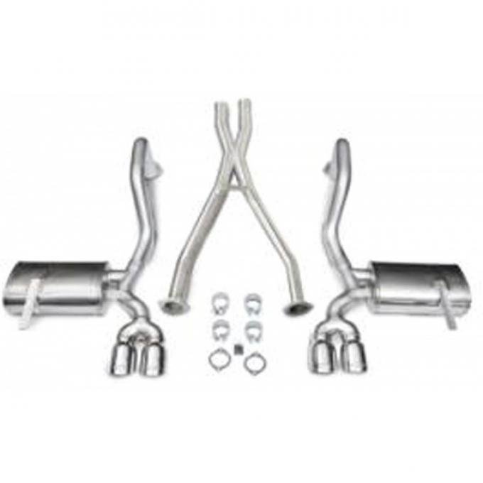 Corvette Exhaust System, CORSA, With Pro-Series 4" Quad Tips, Xtreme, 1997-2004