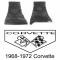 Legendary Auto Interiors Ltd Rubber Floor Mats, With C3 Logo | 25-13324 Corvette 1968-1972