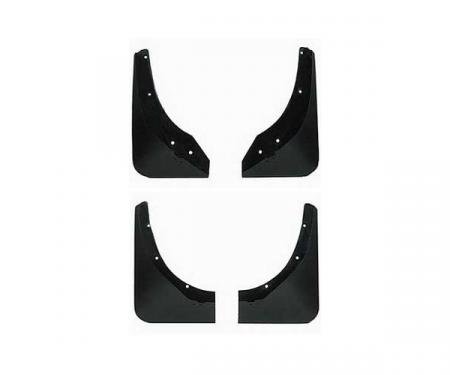 Corvette Splash Guards, Body Contoured, Front & Rear, MatteBlack, Altec, 1991-1996