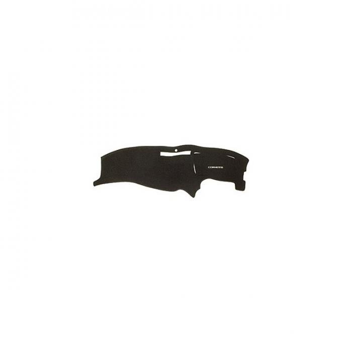 Corvette Carpeted Dash Mat, Molded, Black, CoverKing, 1990-1996