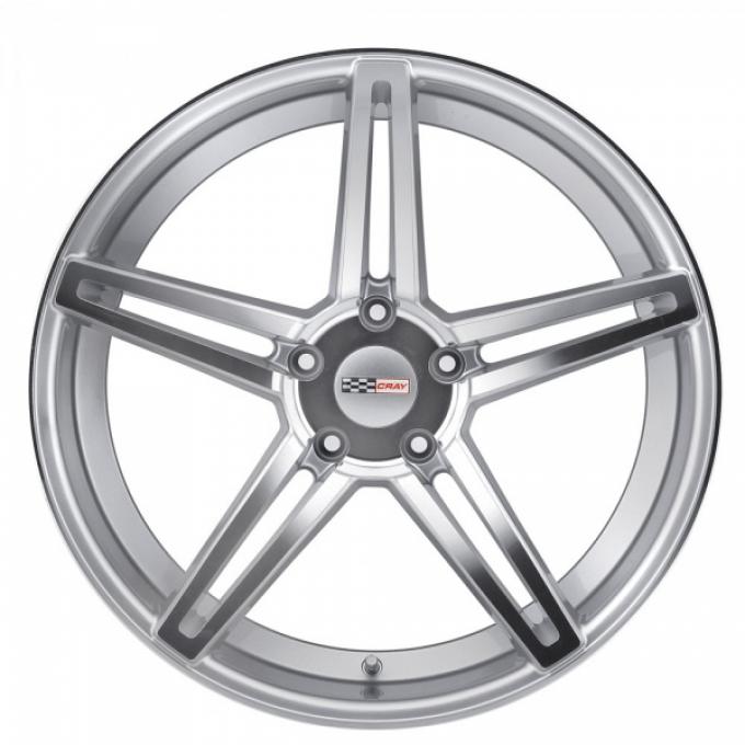 Corvette Wheel, Cray Brickyard, 20x10.5, Rear Only, Silver, 1984-2017