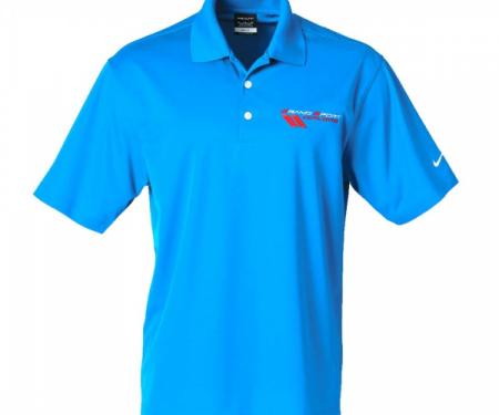 Corvette Grand Sport Men's Nike Golf Shirt, Blue Sapphire