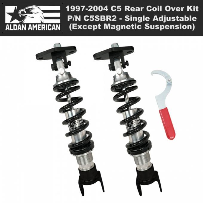 Aldan Phantom Series Single Adjustable Rear Coil Over Kit | C5SBR2 Corvette 1997-2004