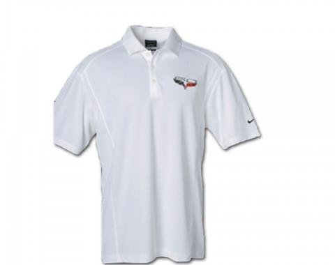 Corvette C7 Polo, Men's Nike Dri Fit, White