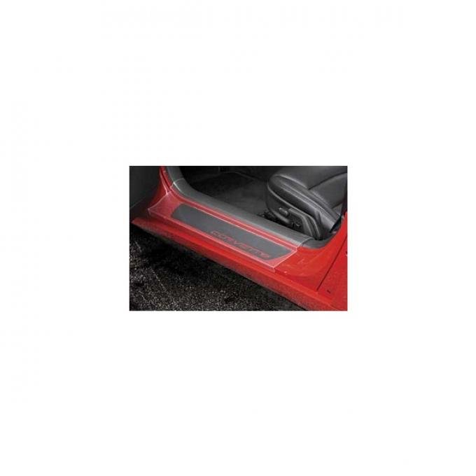 Corvette Sill Ease Protectors, Clear, Without Letters, 2005-2013