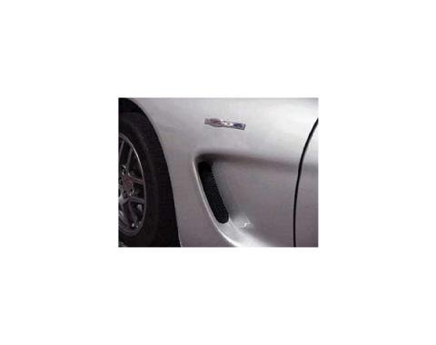 Corvette Side Fender Screens, Black, 1997-2004