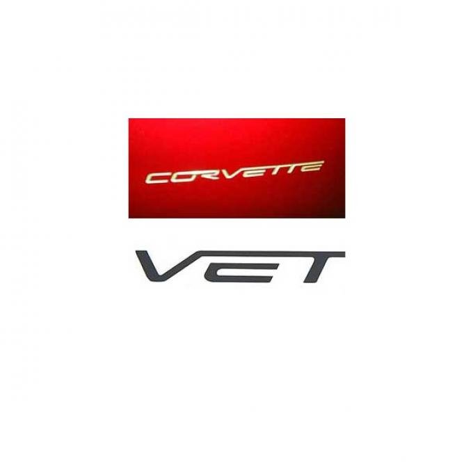 Corvette Rear Bumper Lettering Kit, Black, 2005-2013