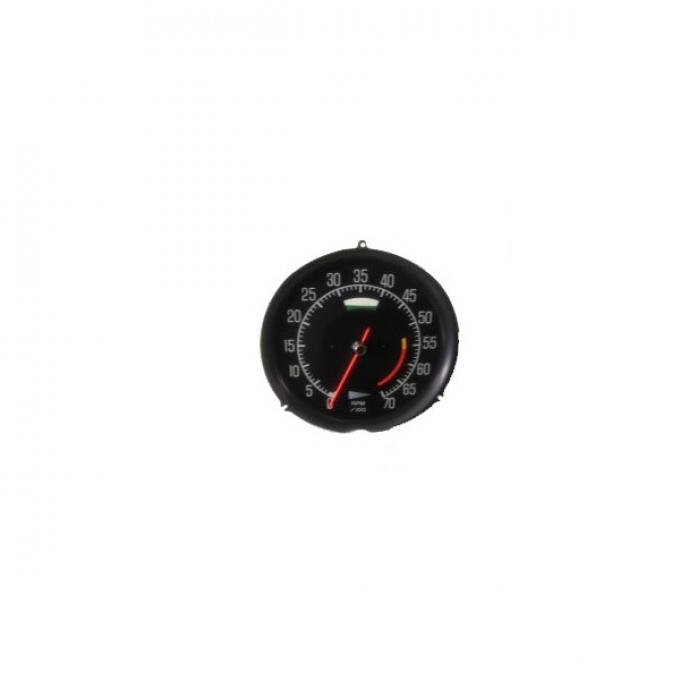 Corvette Tachometer, L82 5600 Red Line, With A/C, 1975-1977