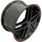 Corvette 18 X 9.5 C6 Z06 Reproduction Wheel, Black With RedBanding, 1988-2004