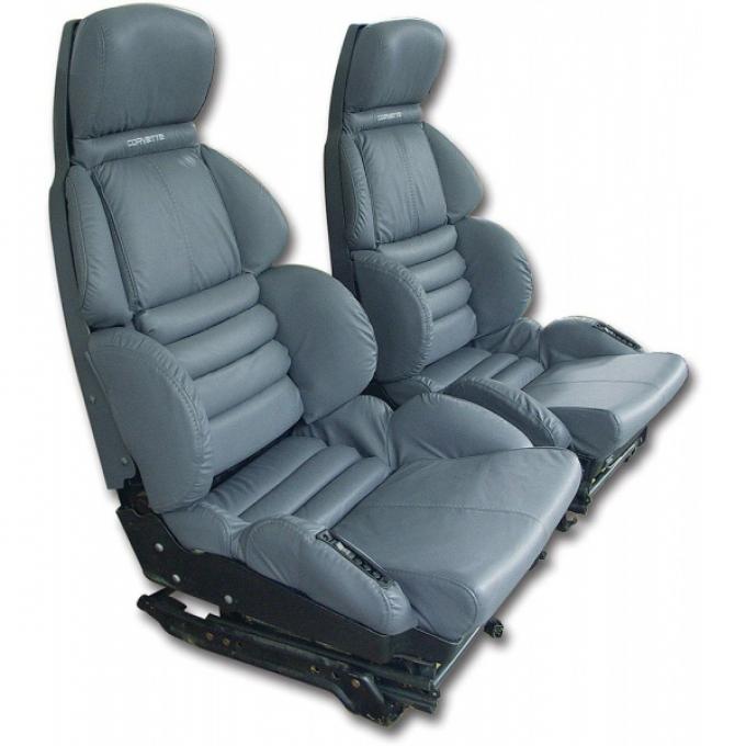 CA 1994-1996 Chevrolet Corvette Driver Leather Seat Covers Standard 481820 | 59-96 Black