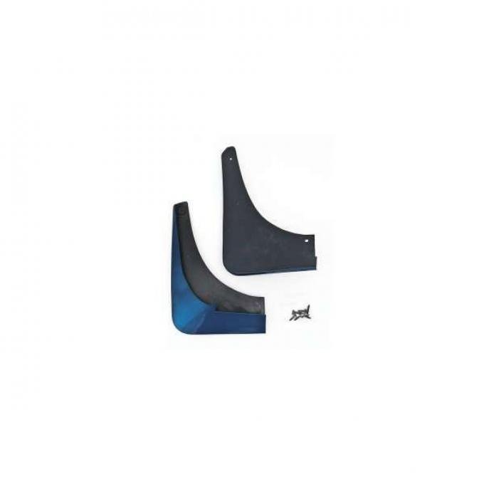 Corvette Splash Guards, Body Contoured, Rear, Jetstream Blue, Altec, 2008-2013