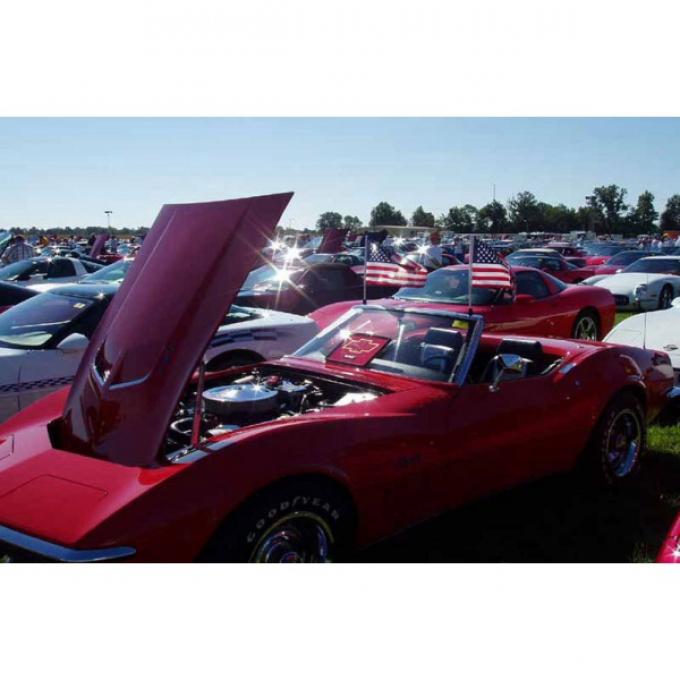 Corvette Flag Caddies, Windshield Mount, 1963-1982