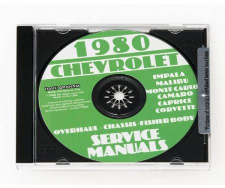 Corvette Service Manual On CD, 1980