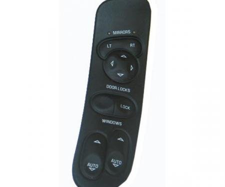 Corvette Switch, Power Window/Door Lock, Left, Without ABB (Memory), 1997-2004