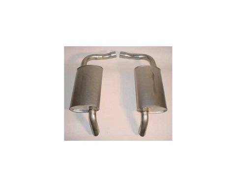 Corvette Mufflers, Aluminized, 2.25", 1978