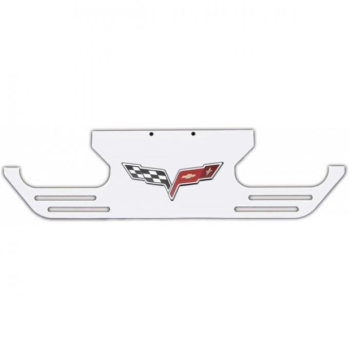 Corvette Exhaust Plate, Billet Aluminum, Vented, 2005-2009