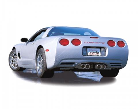 Borla Exhaust System, Sport S-Type Series, With Quad Round Tips| 140038 Corvette 1997-2004