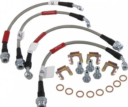 Corvette Brake Line Kit, Braided Stainless Steel, 1988-1993