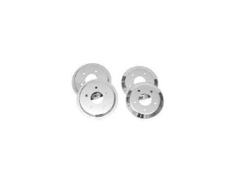 Corvette Brake Rotor Hub Covers, Chrome, For Cars With Z51 & F55 Option, 2005-2013